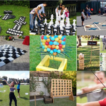 jocuri de gradina pentru inchiriat, inchiriere jocuri mari de gradina, sah urias, dame joc gigant, jenga urias, baloane uriase de sapun, activitati evenimente gradina