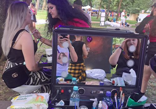 face and body painting festival , uv face painting